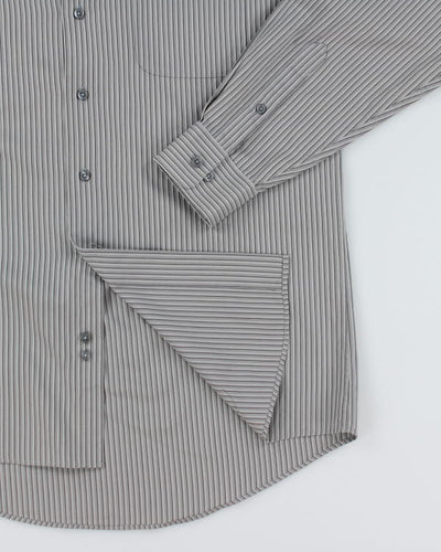 Vintage Calvin Klein Striped Long Sleeve Shirt - L