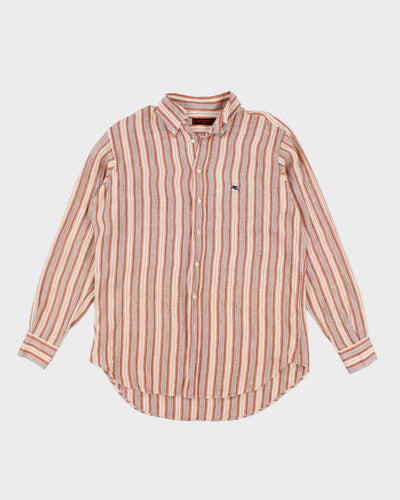 Vintage 90's Etro Striped Long Sleeve Shirt - XL