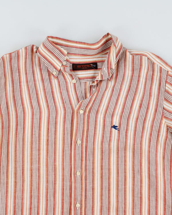 Vintage 90's Etro Striped Long Sleeve Shirt - XL
