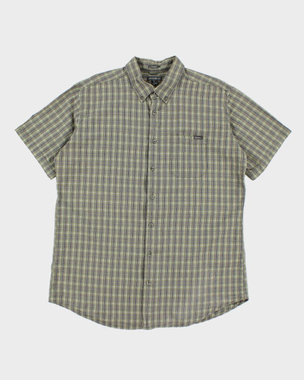 Y2k 00s Eddie Bauer Seersucker Check Shirt - XL