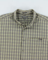 Y2k 00s Eddie Bauer Seersucker Check Shirt - XL