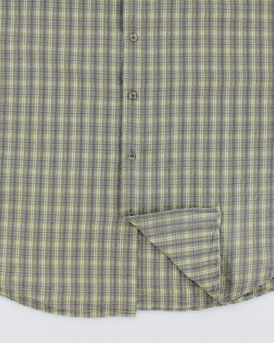 Y2k 00s Eddie Bauer Seersucker Check Shirt - XL