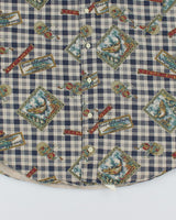 Vintage 90s Woolrich Trout All over Print Shirt - M