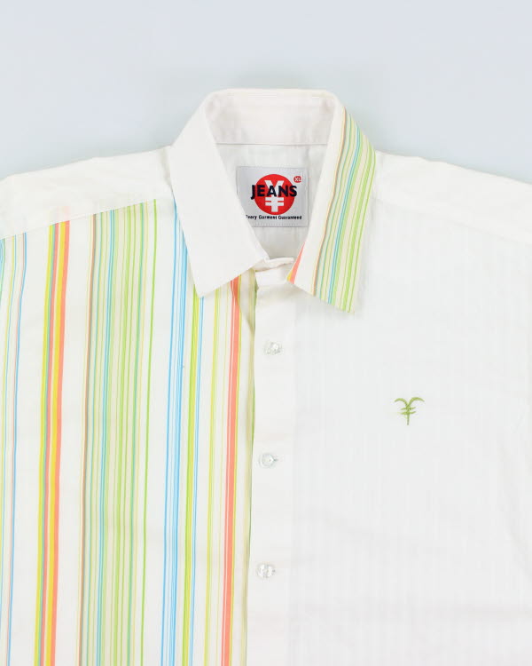 Y2k 00s Yen Jeans Stripe Shirt - XL