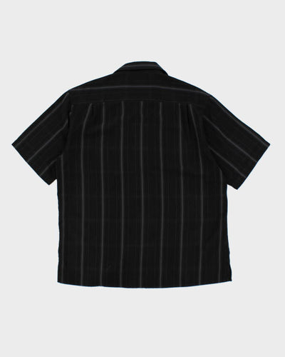 Y2k 00s Haggar Black Stripe Shirt - L