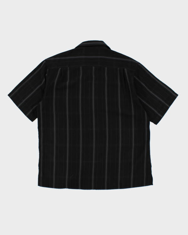 Y2k 00s Haggar Black Stripe Shirt - L