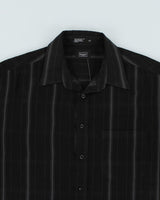 Y2k 00s Haggar Black Stripe Shirt - L