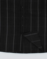 Y2k 00s Haggar Black Stripe Shirt - L