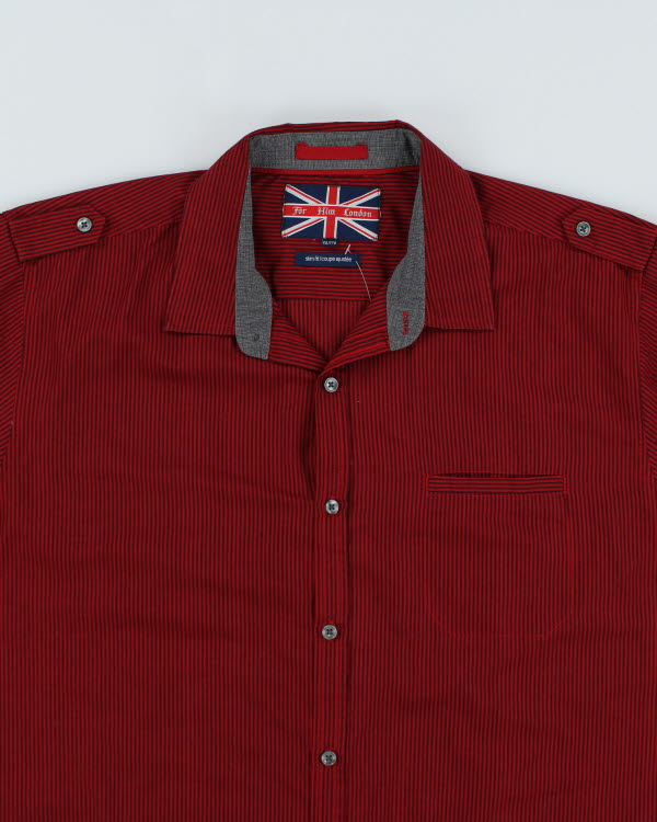 Y2k 00s For Him London Stripe Shirt - XXL