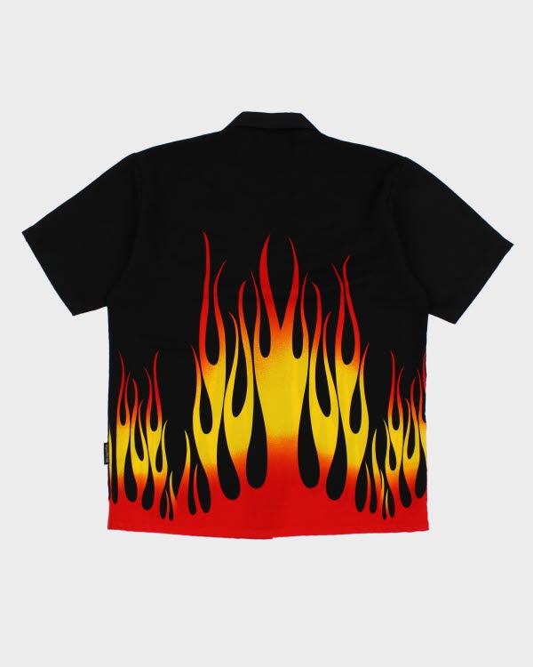 Y2k 00s Dragonfly Flames Shirt - M