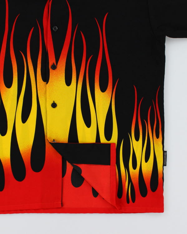Y2k 00s Dragonfly Flames Shirt - M