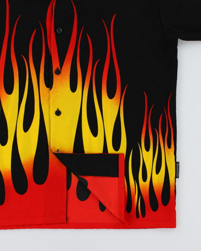 Y2k 00s Dragonfly Flames Shirt - M