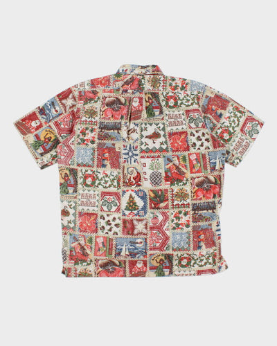 Vintage Mele Kalikimaka Rey Spooner Christmas Shirt - M