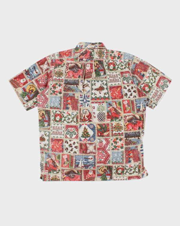 Vintage Mele Kalikimaka Rey Spooner Christmas Shirt - M