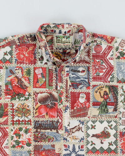 Vintage Mele Kalikimaka Rey Spooner Christmas Shirt - M