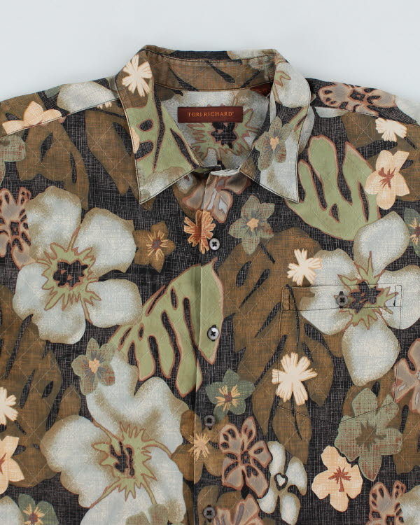 Y2k 00s Tori Richards Silk Shirt - XL
