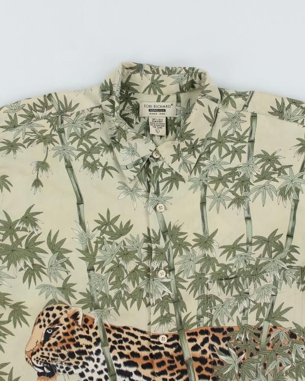Vintage Y2k 00s Tori Richards Silk Shirt - L