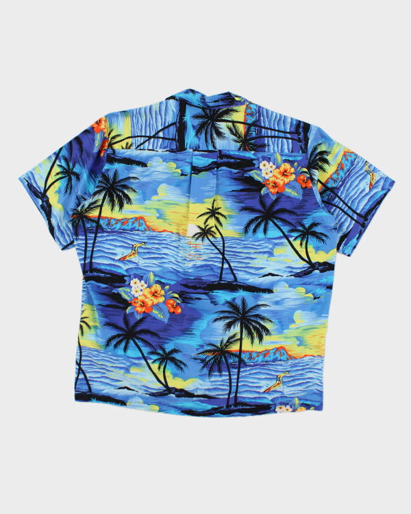 Vintage Palm Wave Hawaiian Shirt - M