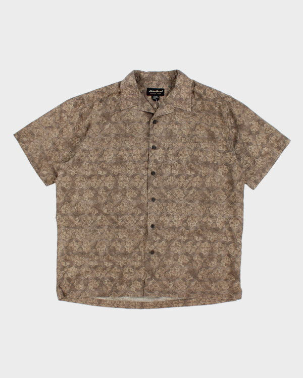 Eddie Bauer Printed Linen Boxy Shirt - M
