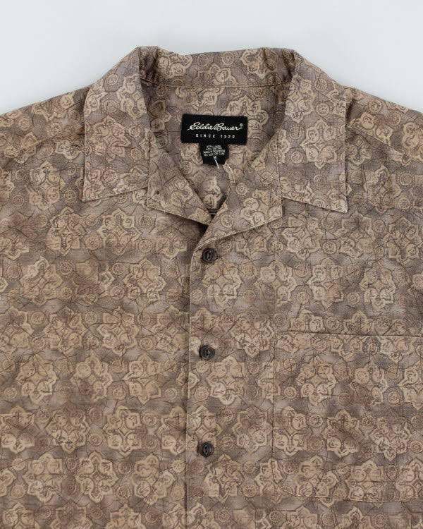 Eddie Bauer Printed Linen Boxy Shirt - M