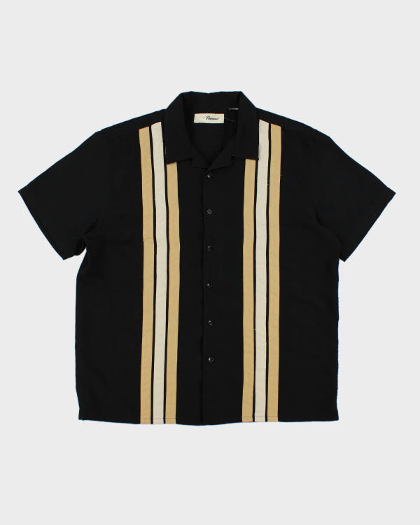 Vintage Penman's Black Cuban Buttoned Shirt - L