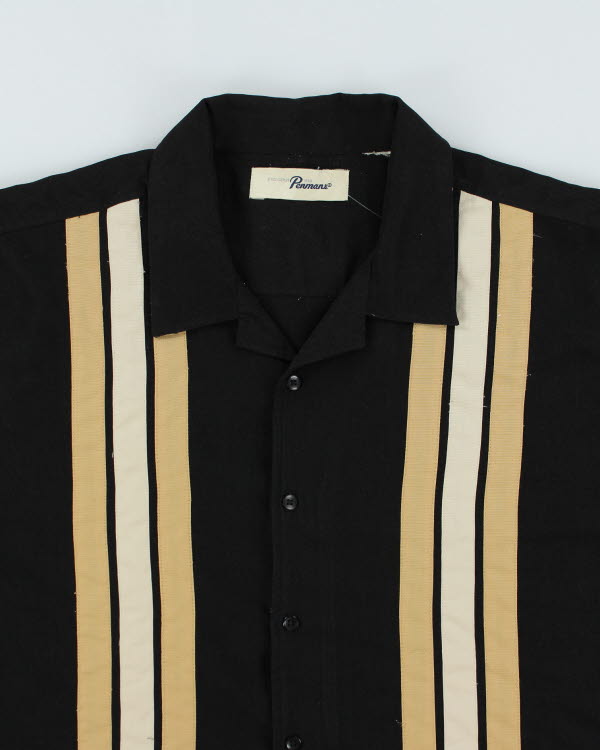 Vintage Penman's Black Cuban Buttoned Shirt - L