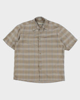 Vintage 90's Striped Short Sleeve Shirt - L