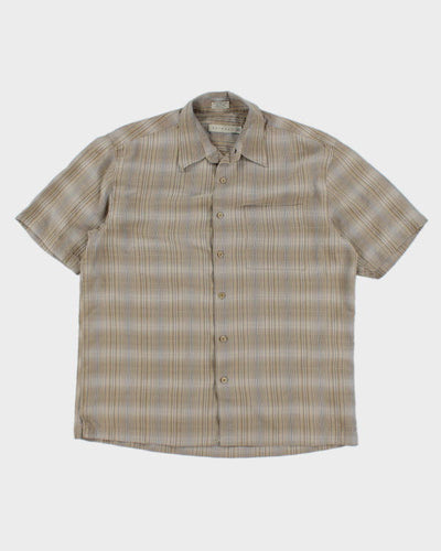 Vintage 90's Striped Short Sleeve Shirt - L