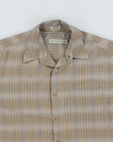 Vintage 90's Striped Short Sleeve Shirt - L