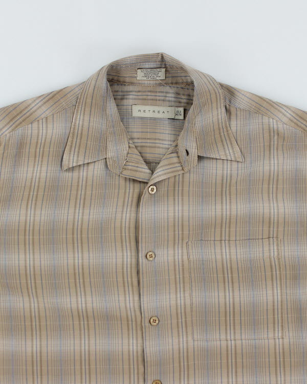 Vintage 90's Striped Short Sleeve Shirt - L