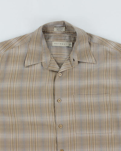 Vintage 90's Striped Short Sleeve Shirt - L