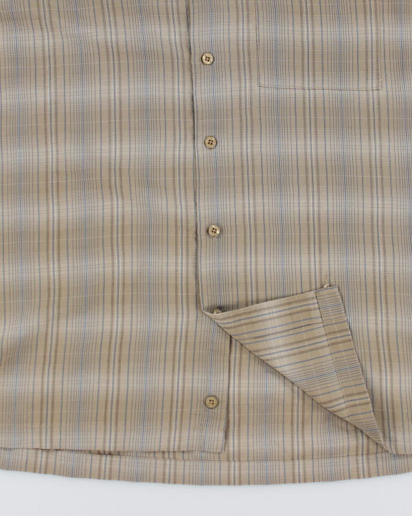 Vintage 90's Striped Short Sleeve Shirt - L