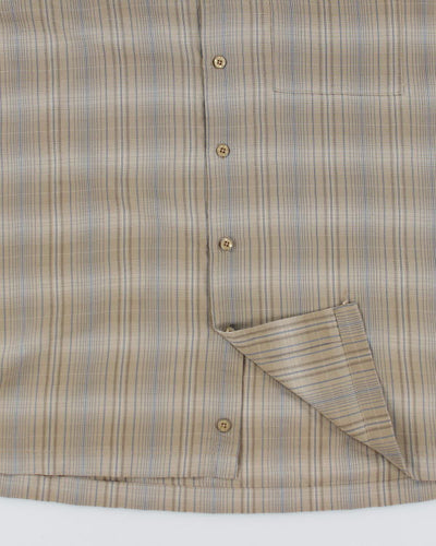 Vintage 90's Striped Short Sleeve Shirt - L
