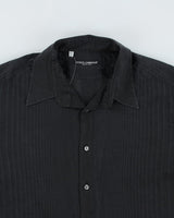 Dolce &amp; Gabbana Black Textured Shirt - M