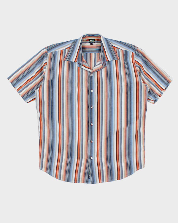 Y2k 00s Point Zero Stripe Shirt - M