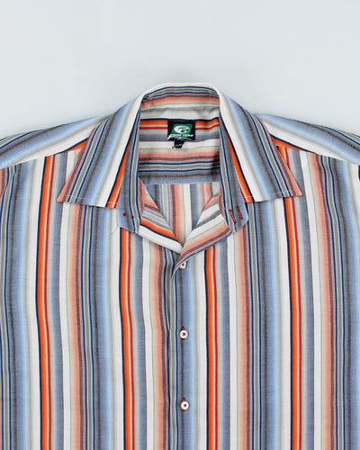 Y2k 00s Point Zero Stripe Shirt - M