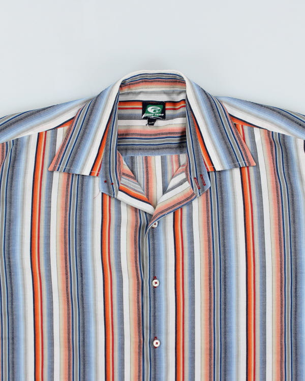 Y2k 00s Point Zero Stripe Shirt - M