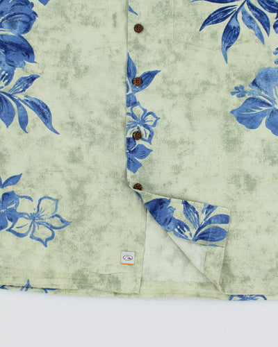 Y2k 00s Quicksilver Hawaiian Shirt - S