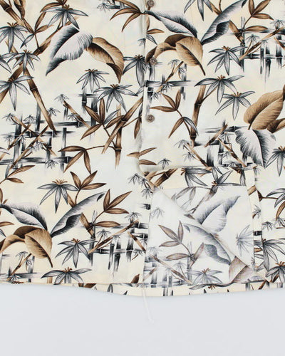 Vintage Floral Printed Hawaiian Shirt - L