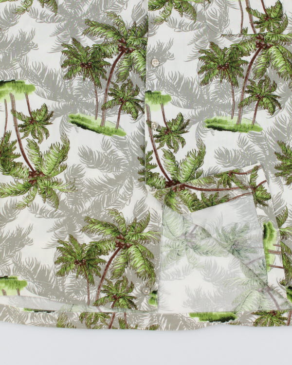 Vintage Puritan Tree Printed Hawaiian Shirt - XL