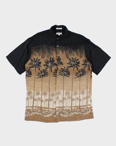 Vintage 90's Pierre Cardin Palm Tree Printed Hawaiian Shirt - L