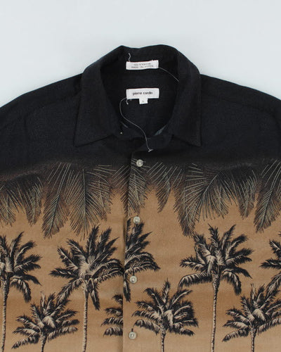 Vintage 90's Pierre Cardin Palm Tree Printed Hawaiian Shirt - L