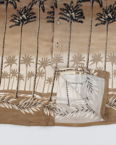 Vintage 90's Pierre Cardin Palm Tree Printed Hawaiian Shirt - L