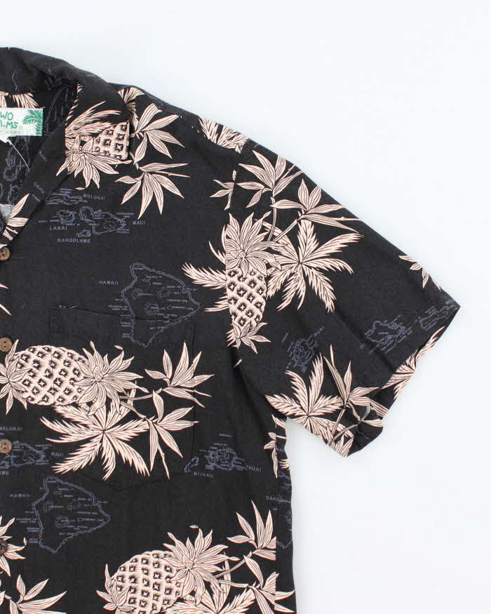 Vintage Two Palms Pineapple Printed Hawaiian Shirt - L