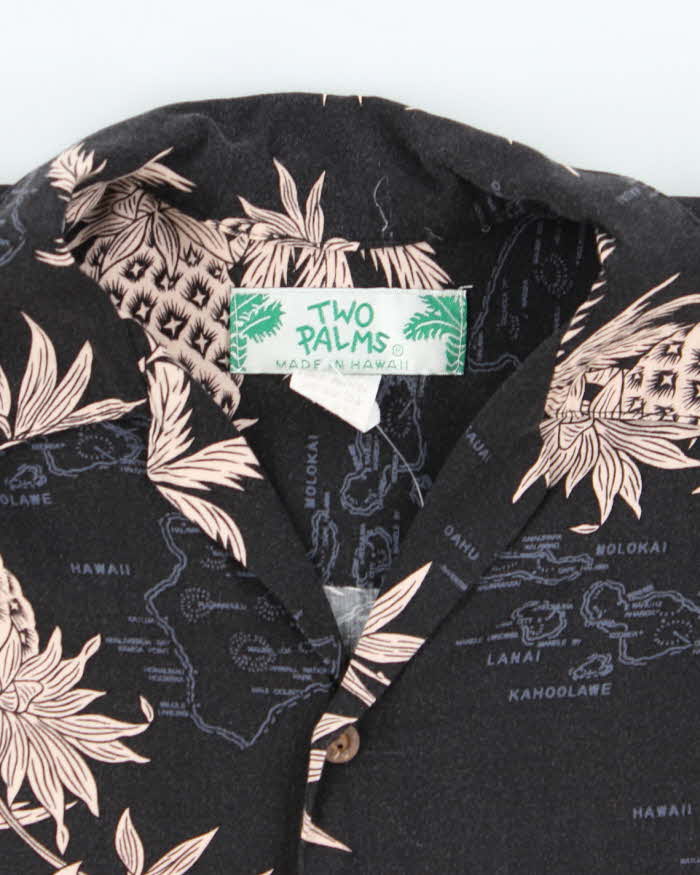 Vintage Two Palms Pineapple Printed Hawaiian Shirt - L