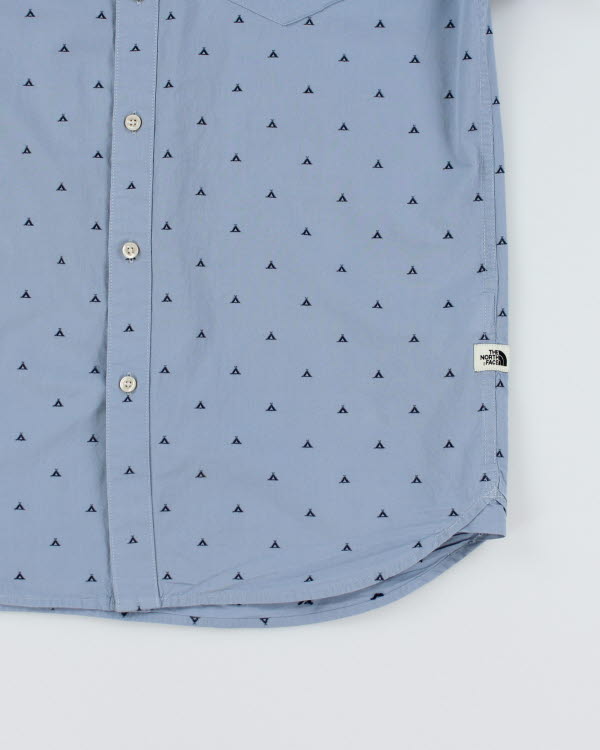 Vintage The North Face Patterned Short Sleeve Shirt - M