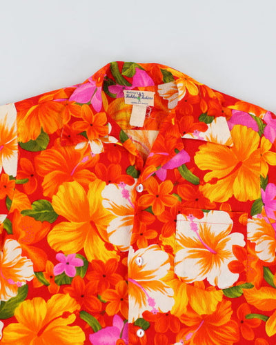 Vintage 80's Floral Printed Hawaiian Shirt - M