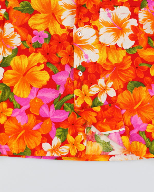 Vintage 80's Floral Printed Hawaiian Shirt - M