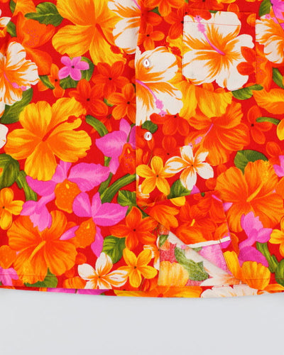 Vintage 80's Floral Printed Hawaiian Shirt - M