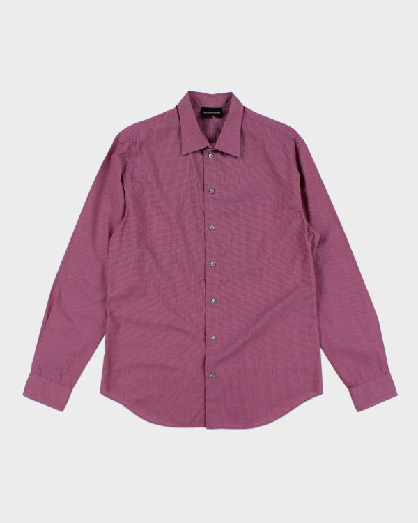 Emporio Armani Purple Check Shirt - L